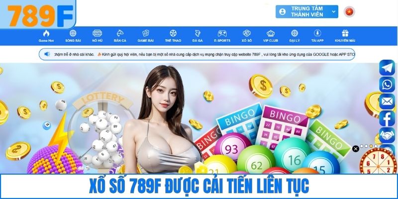 Xổ số 789F được nhà cái liên tục cải tiến